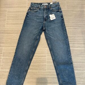 Zara Women’s Mom Fit Denim Straight Leg Jeans